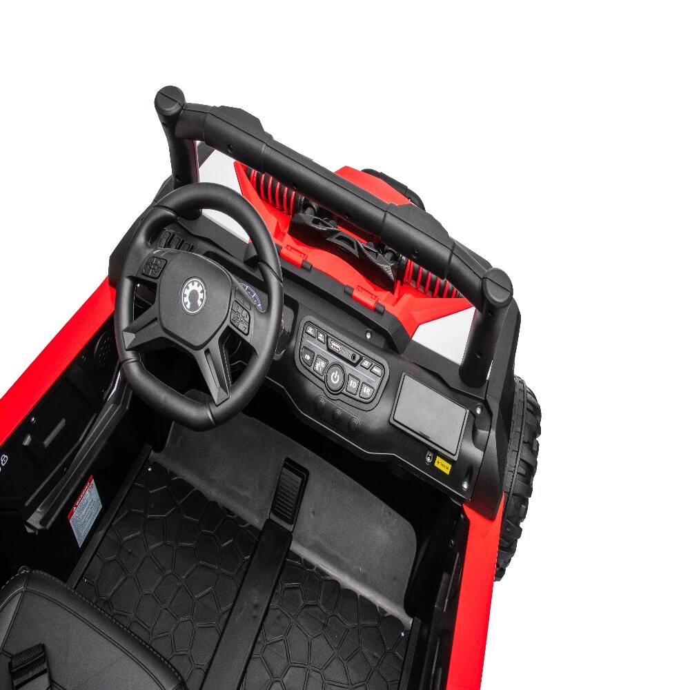 Alt View 1. Ropilly - Ropilly 12v kids electric utv with Remote Control, Red 4-Wheel Shock Absorber Ride On Toy for 3+ Years.
