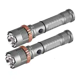 Stock Preferred - 2-Pack Super Bright Rechargeable LED Tactical Flashlight