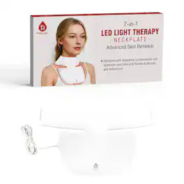 Pursonic - LED Light Therapy Neckplate – Rejuvenate Your Neck & Décolleté - White