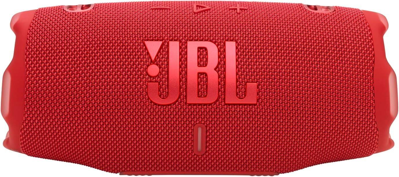 Alt View 2. JBL - Charge 6 Portable Waterproof Bluetooth Speaker with Carrying Case - Red.