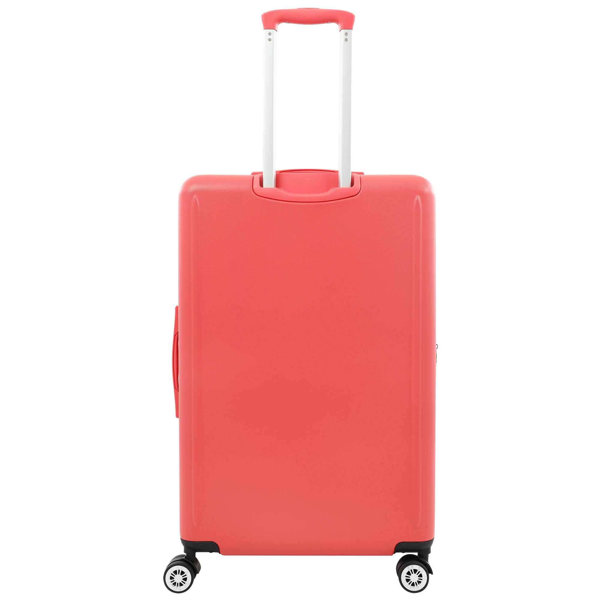 Back. Tommy Bahama - 30" Hardside Spinner Luggage with 3D Pineapple - Pink.