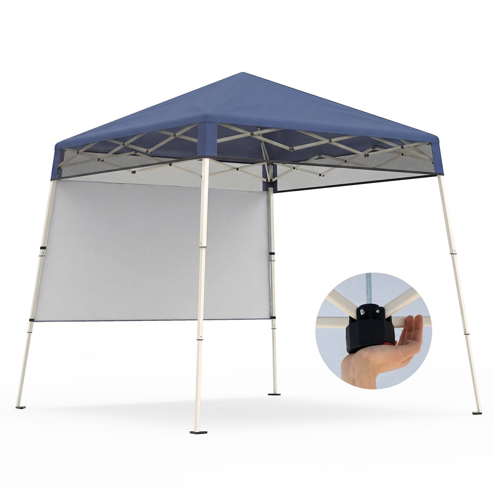 Alt View 9. Gymax - Gymax 7 x 7 FT Pop-Up Canopy TentOutdoor Sun Shelter w/ 1 Push Center Lock  Picnic Gray - Gray.