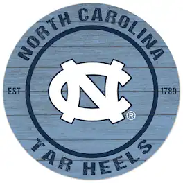 Jardine - North Carolina Tar Heels 20'' x 20'' Indoor/Outdoor Circle Sign - Blue