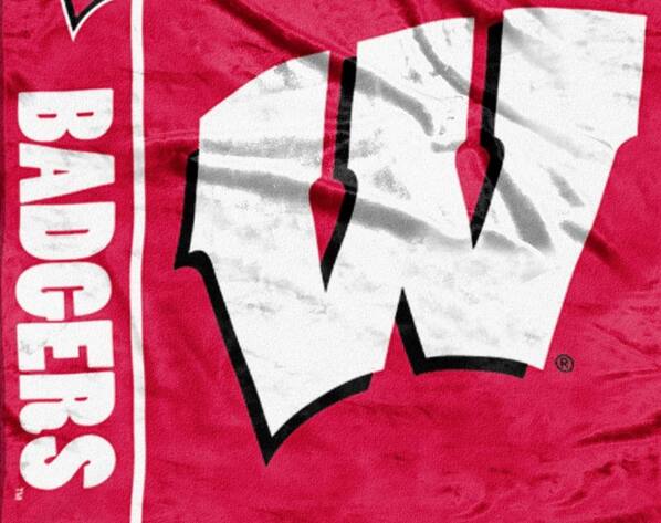 Alt View 3. Northwest - Wisconsin Madison Badgers 50x60 School Spirit Royal Plush Raschel Throw - Multi.