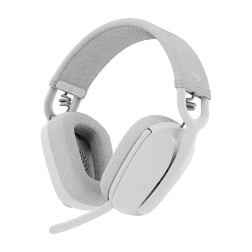 Logitech - Zone Vibe 100 Bluetooth Over Ear Headphones with Noise-Cancelling Microphone - Off-White