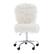 Angle. Linon Home Décor - Larabee Plush Faux Fur Adjustable Office Chair With Chrome Base - White.