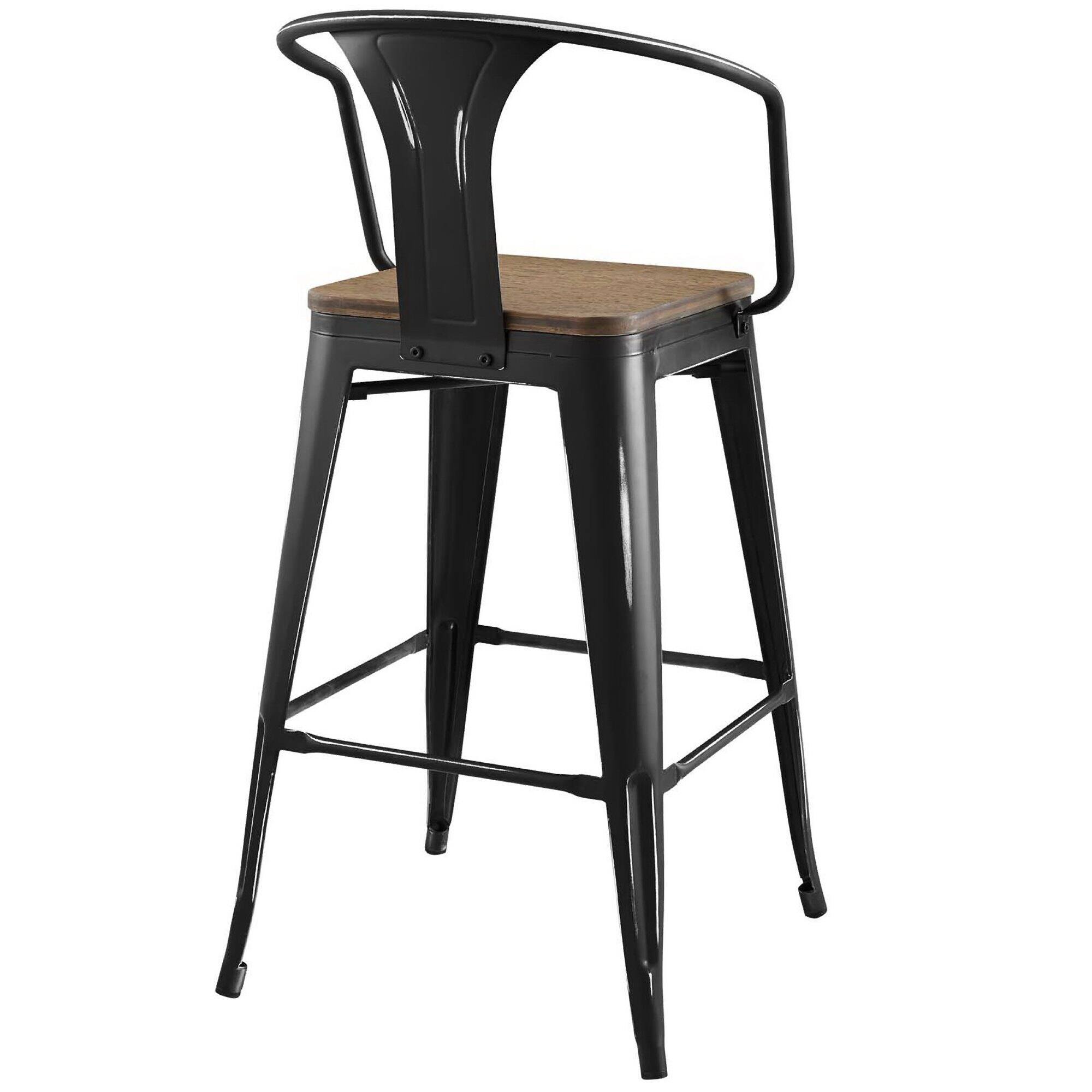 Alt View 1. Modway - Promenade Bar Stool by Modway - Black.