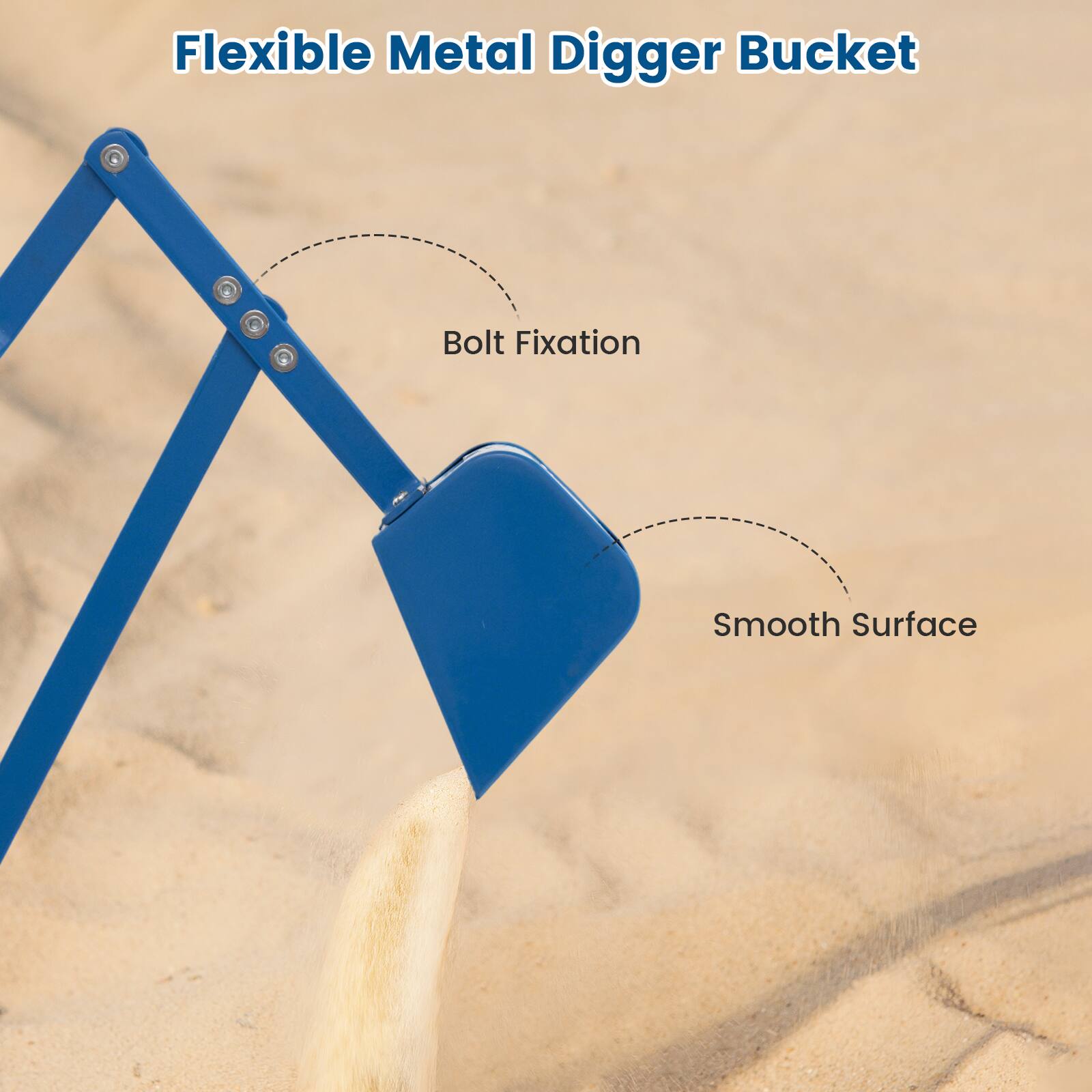 Flexible Metal Digger Bucket

- Bolt Fixation
- Smooth Surface