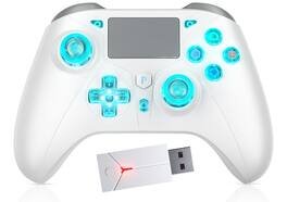 Reds Spade - Wireless For Ps5 Controller Compatible With Ps5 ps4 pc ios switch 1000mah Adjustable Turbo Dual Shock - White