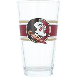 Logo Brands - Florida State Seminoles 16oz. Stripe Pint Glass - Multicolor