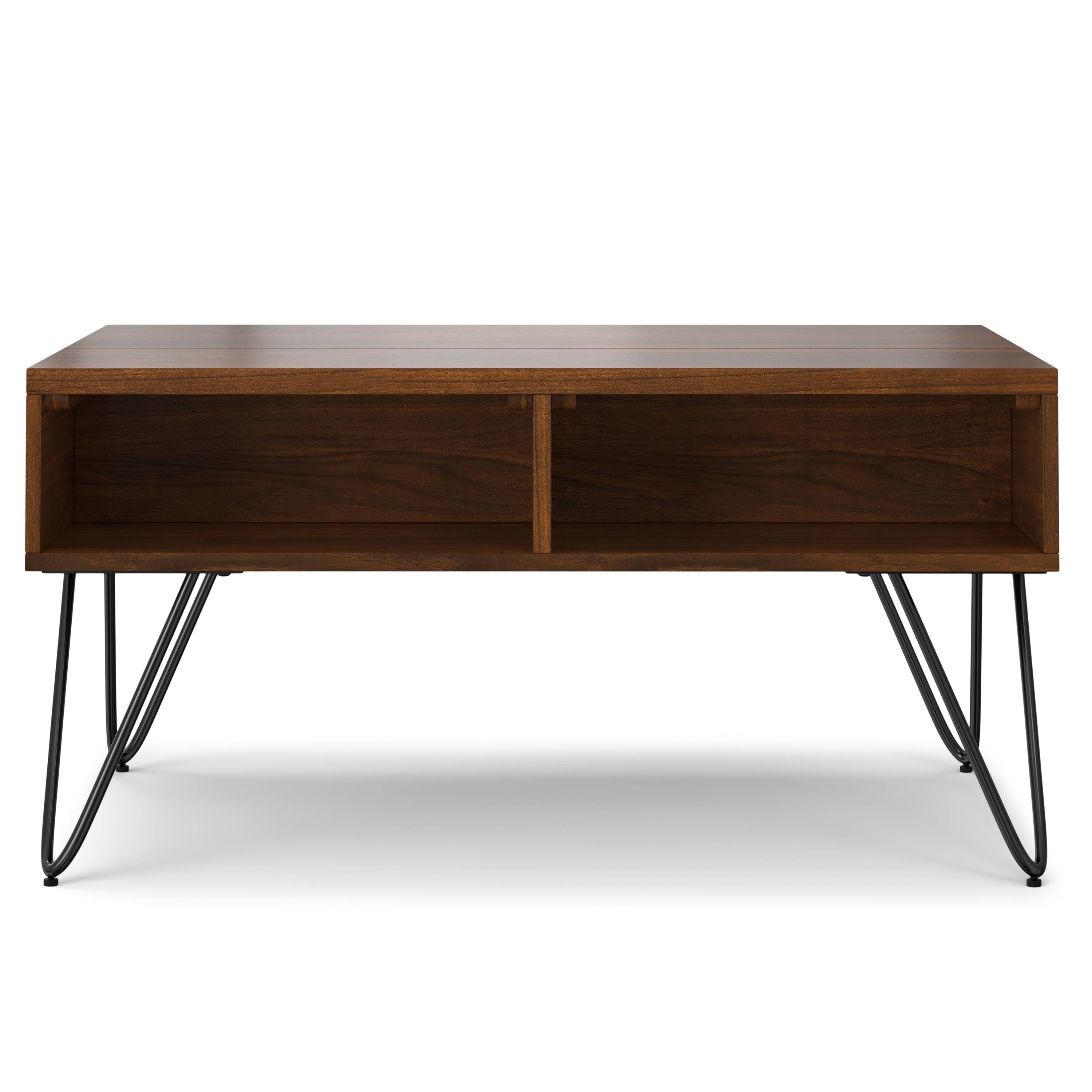 Simpli Home Hunter 36 inch Wide Rectangle Industial Small Lift Top ...