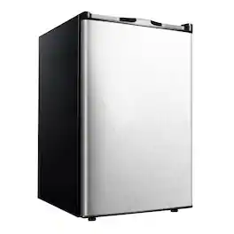 SIMZLIFE - Compact Single-Door Upright Freezer - 3.0 Cu.ft Capacity, Reversible Stainless Steel Door, Ideal for Home/Dorm/Apartment - Silver