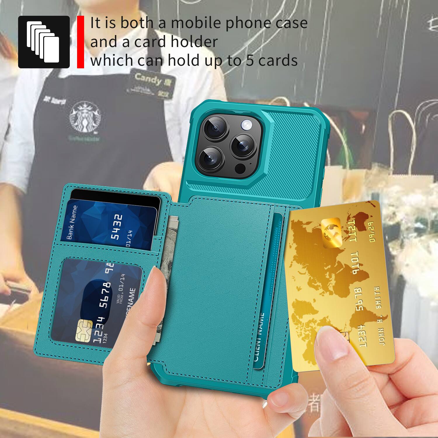 It is both a mobile phone case and a card holder which can hold up to 5 cards. Candy Name Bank 5432 01/14 01/14. 5678 VALID ENAME 1234 1234 JWM CLIENT LIST PS\PO TH 5618 SHIT H HE2T JOHN