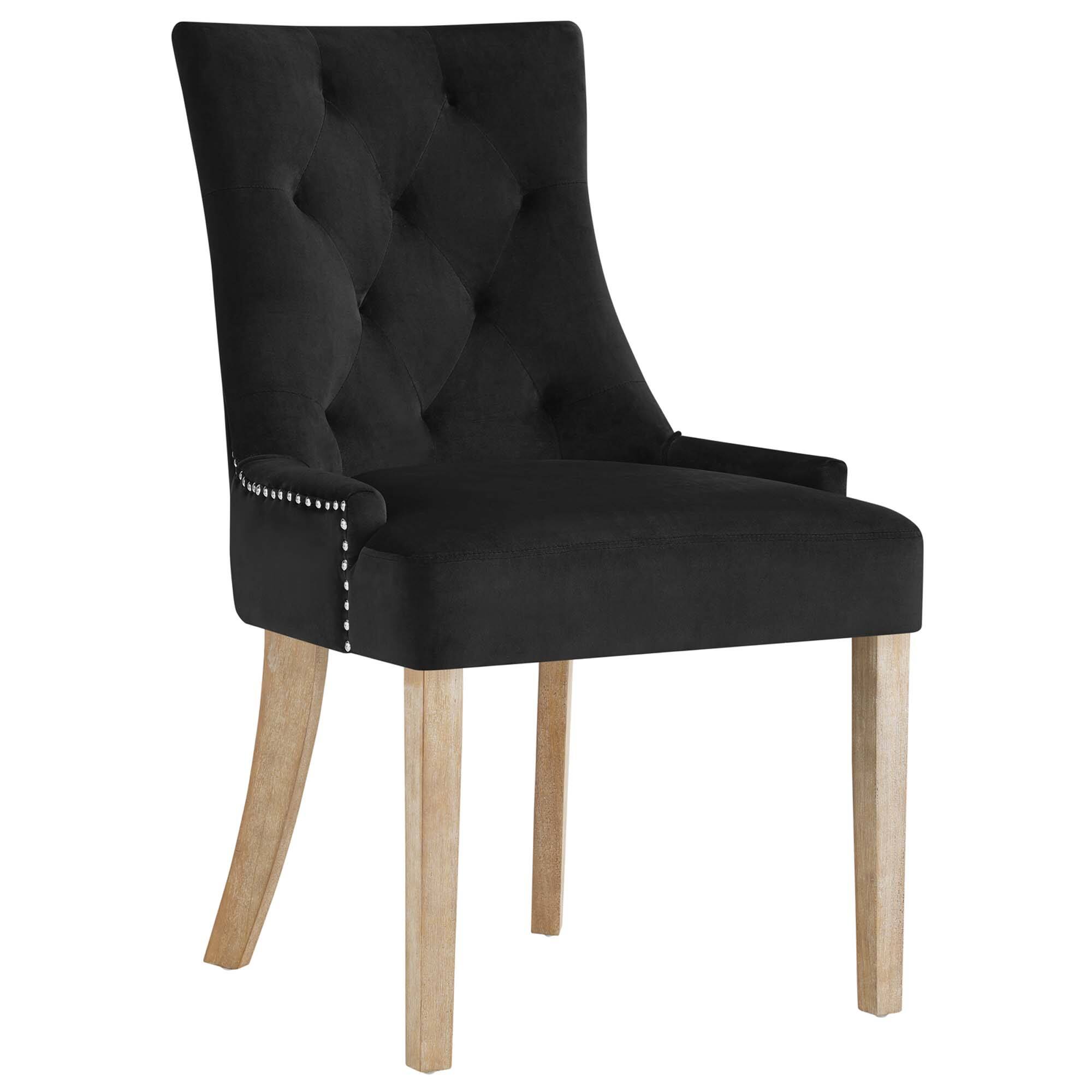 Angle. Modway - Pose Performance Velvet Dining Chair by Modway - Black.