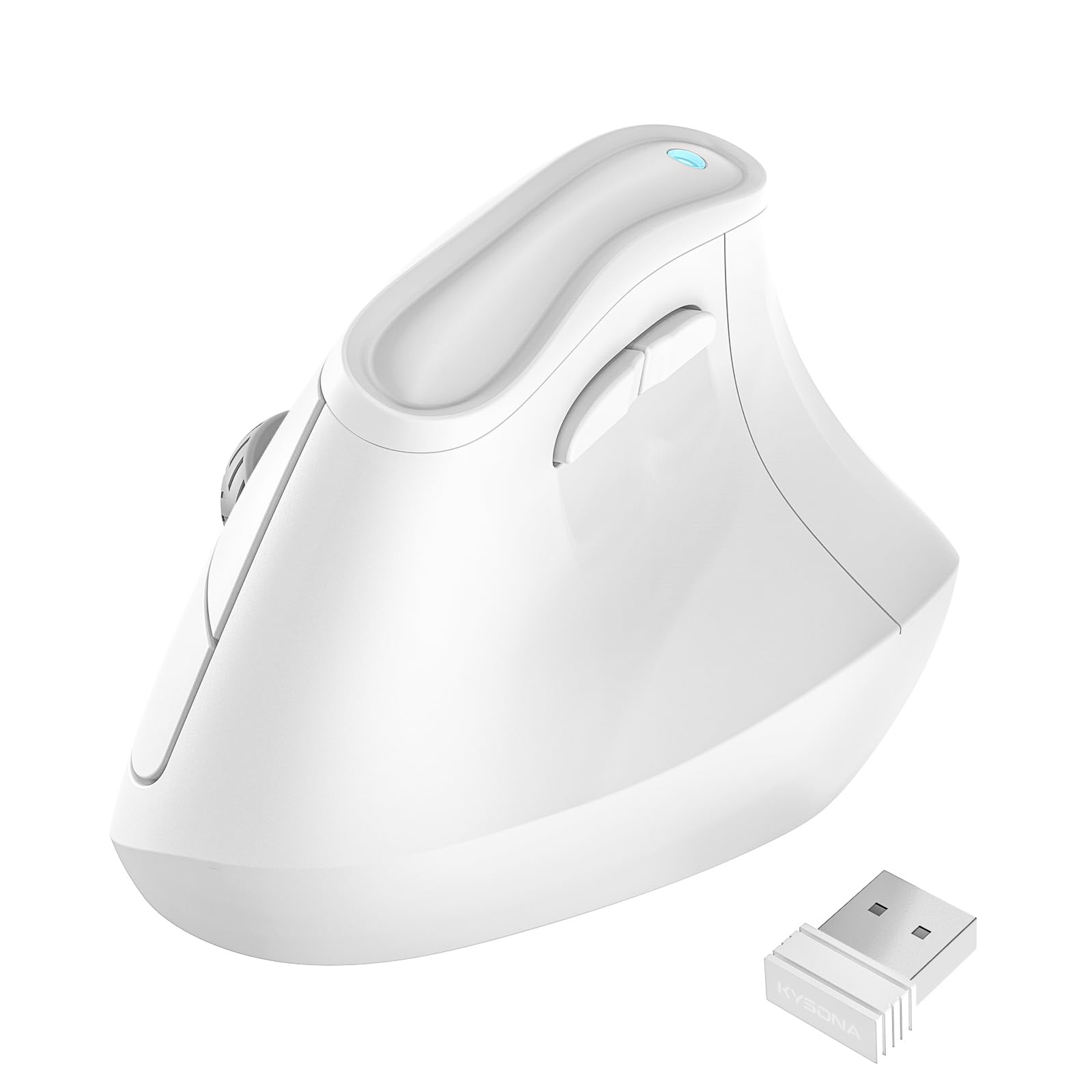 Alt View 4. Cozy Serene - Wireless Mouse 57° Tower Vertical Quiet Ergo Bluetooth(bt5.0 Bt3.0)&2.4g (800/1200/2400/2400/4000) - Black.