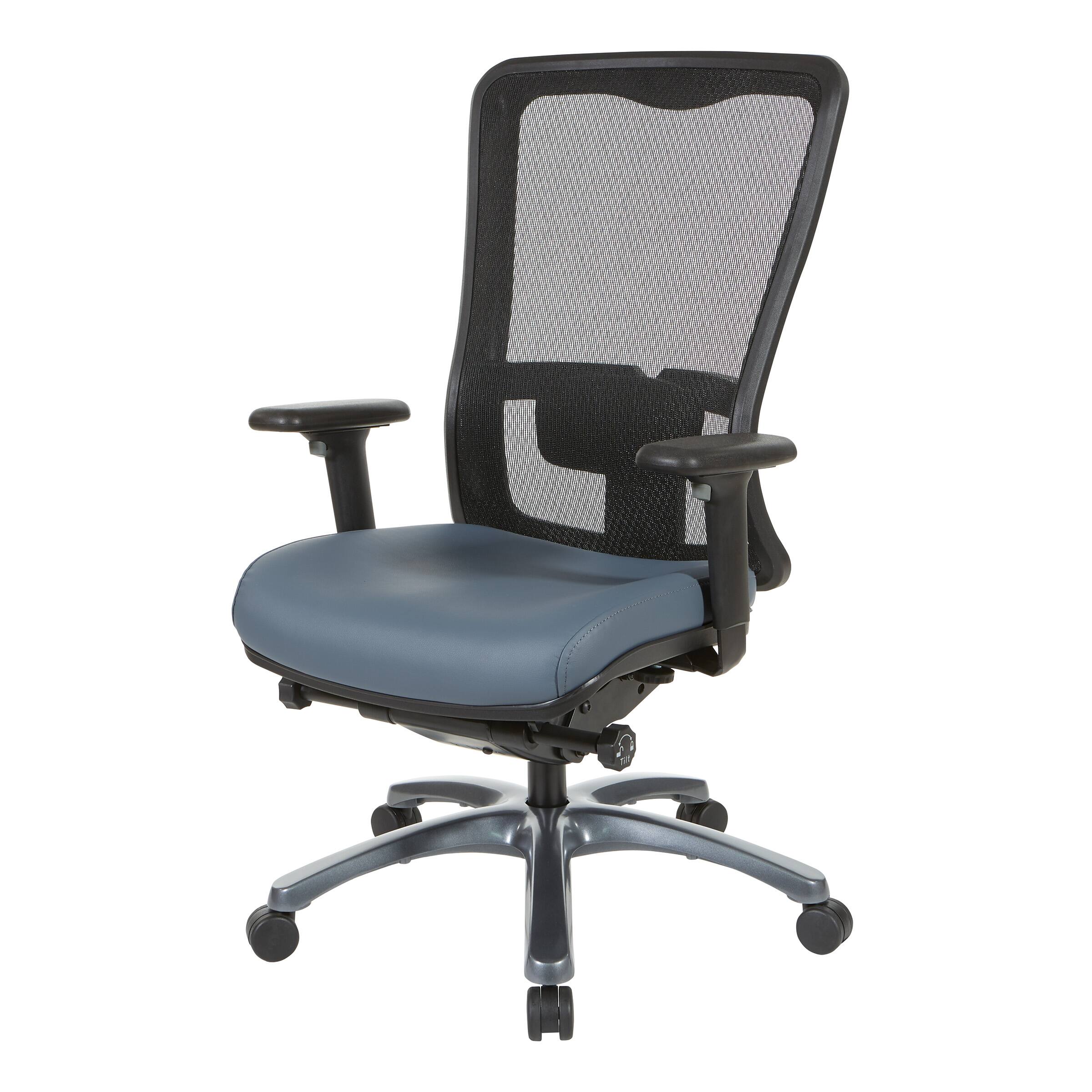 Alt View 11. OSP Home Furnishings - ProGrid High Back Chair in Dillon Blue - Blue.