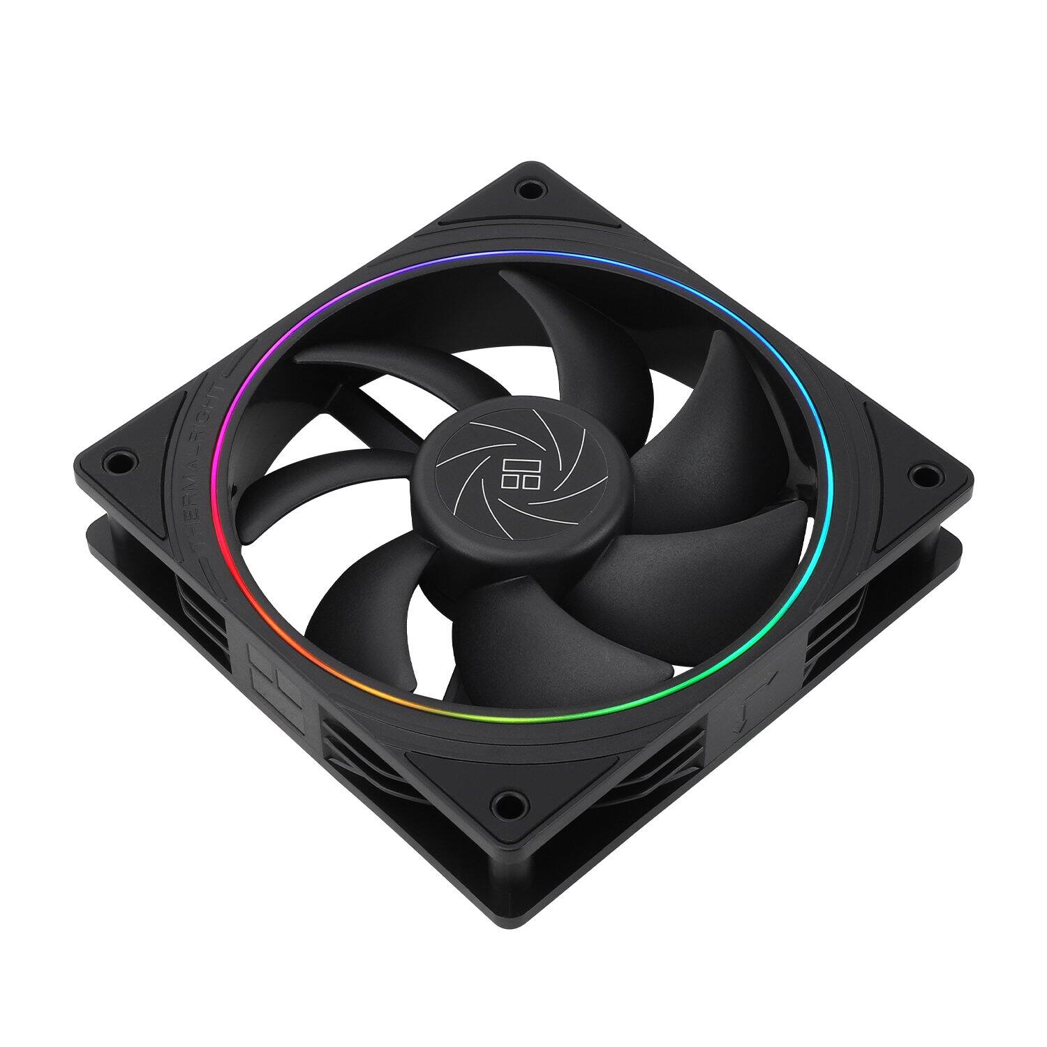 Back. Thermalright - TL-S12 X3 CPU Fan 120mm case Cooler, ARGB 5V 3-pin and 4-pin PWM Silent Computer Fan, Quiet CPU Computer Fan, 3 Pack - Black.