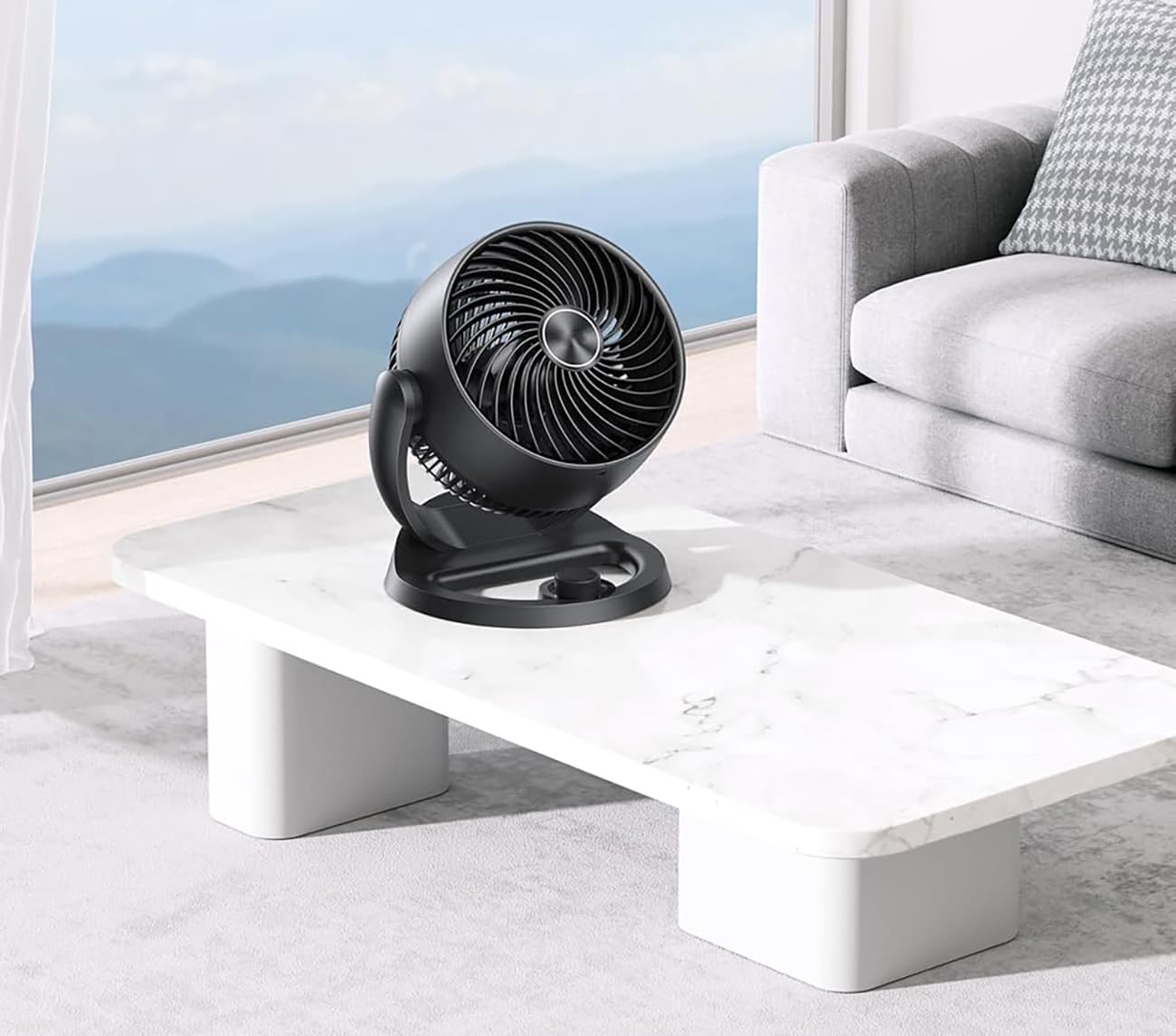 Alt View 1. FINEAK - 12-Inch Bedroom Air Circulator Fan - 70ft Airflow 28dB Quiet 3-Speed (120° Tilt).