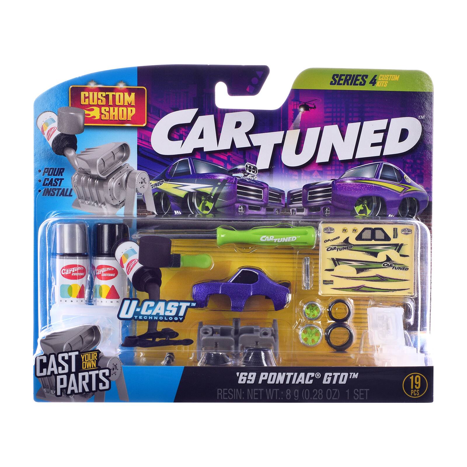 SERIES 4 CUSTOM KITS  
CUSTOM SHOP  
7M Q CAR TUNED  
POUR CAST INSTALL  
Carter COEONO CEPARINS CU TRSTOME CAR TUNED  
CAPTUNED A CHFTUNED CAR TUNED  
U-CAST TECHNOLOGY  
YOUR CAST DWN PARTS  
'69 PONTIAC GTO  
RESIN: NET WT.: 8 g (0.28 OZ)  
1 SET  
19 PCS