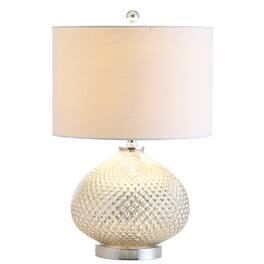 Jonathan Y - Ames 22.5" LED Glass Table Lamp - Mercury Silver