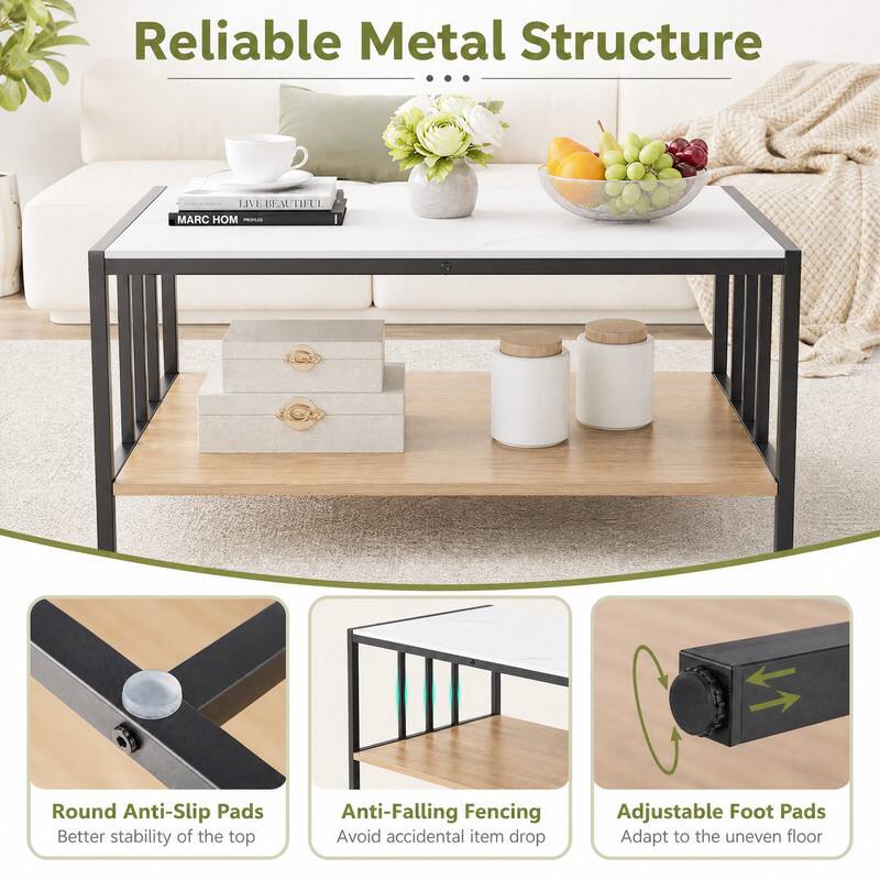 Reliable Metal Structure

LIVE BEAUTIFUL
MARC HOM

Round Anti-Slip Pads
Better stability of the top

Anti-Falling Fencing
Avoid accidental item drop

Adjustable Foot Pads
Adapt to the uneven floor