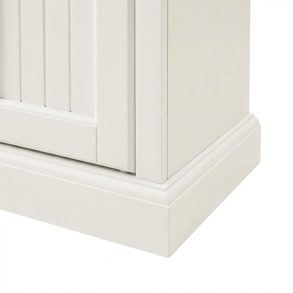 Alt View 2. FurniFact - White Seaside Accent Cabinet with Anti-Tip Hardware and Sturdy Build - White.