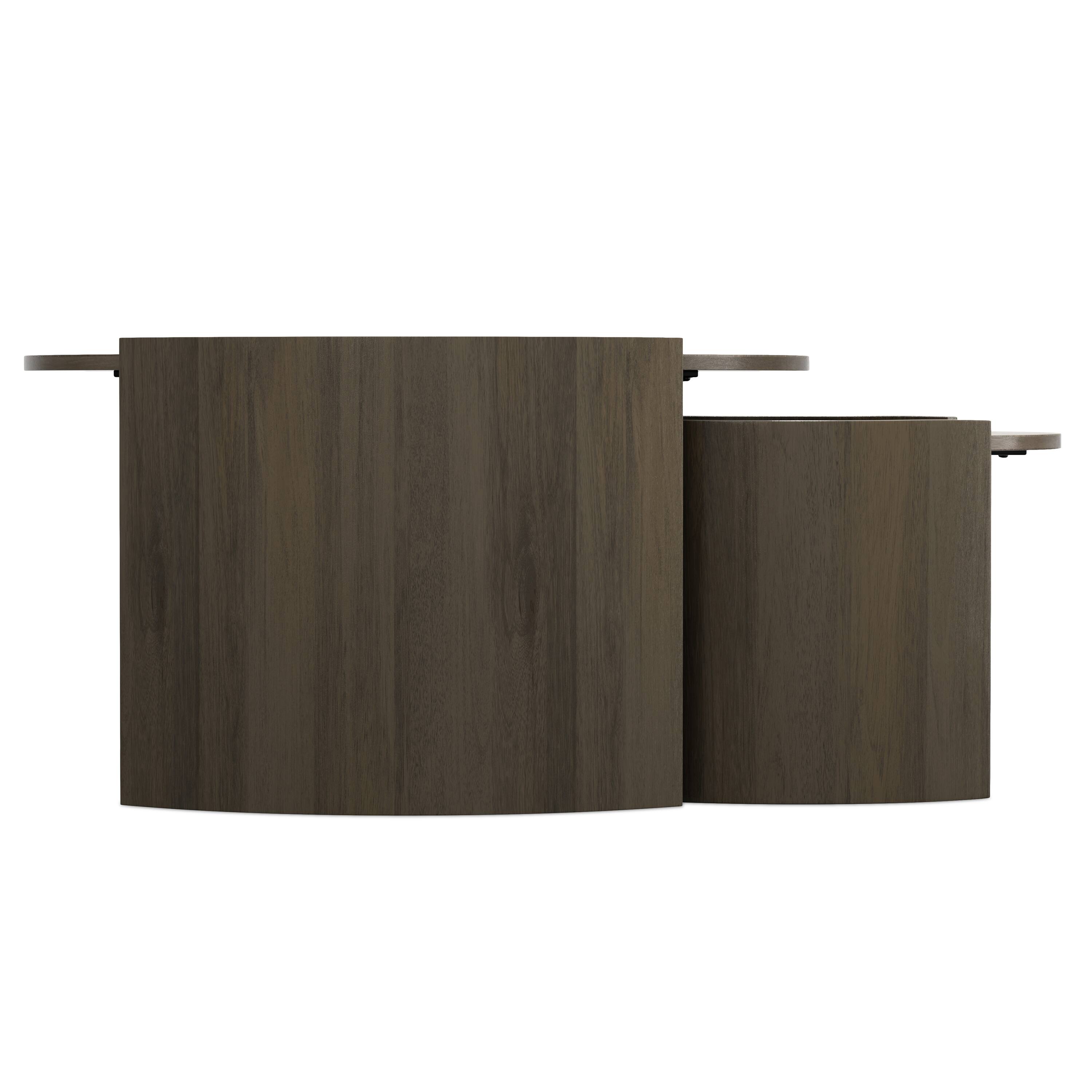 Alt View 3. Simpli Home - Robin SOLID MANGO WOOD 32 inch Wide Round Contemporary 2 Piece Nesting Table in Ash Grey, Fully Assembled - Ash Grey.