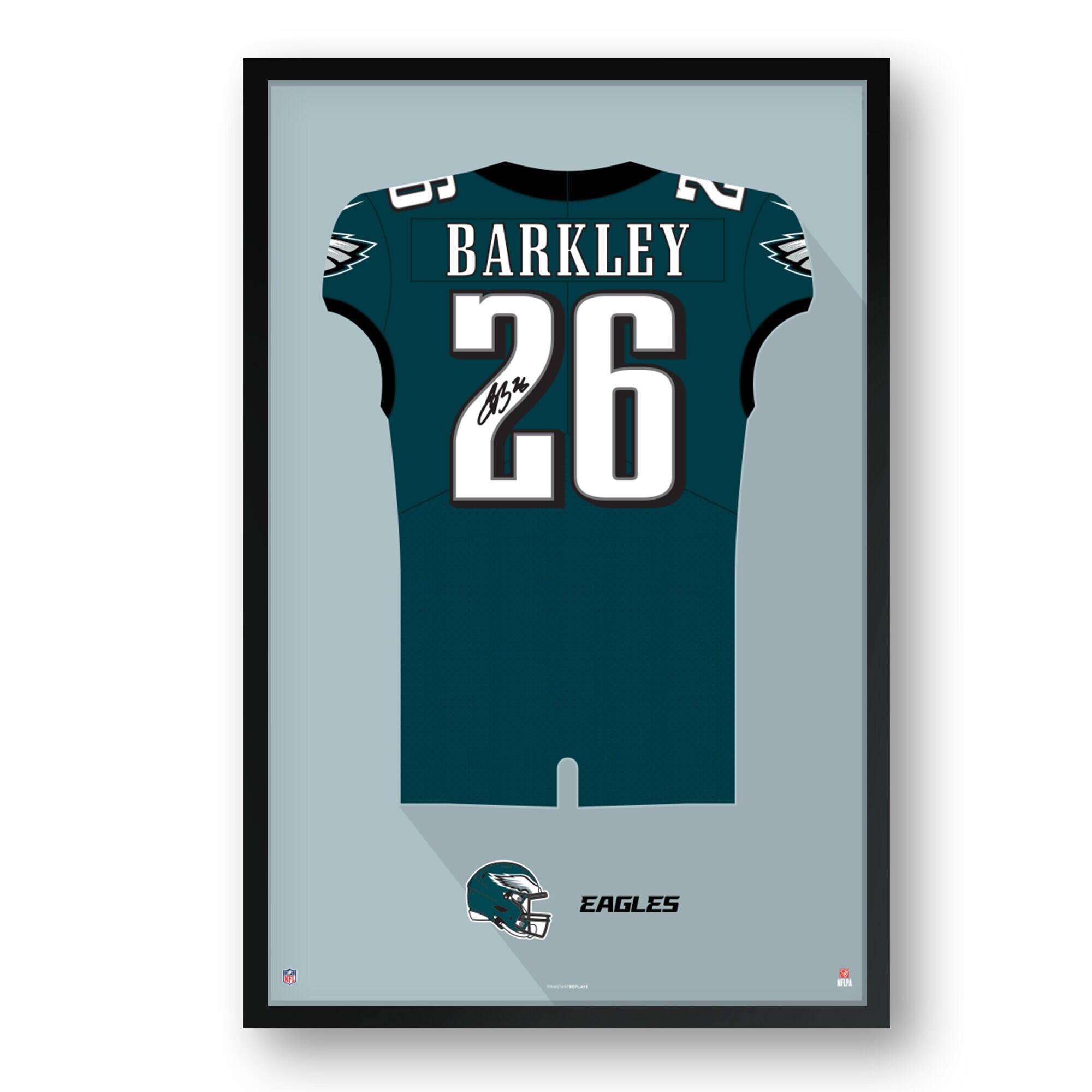 Saquon Barkley Philadelphia Eagles 14" x 20" Framed Jersey Art Print
