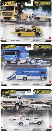 Mattel - Hot Wheels Premium Team Transport 4-Piece J Assortment - COLLECTIBLES - Multicolor