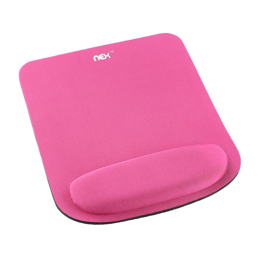 Oumilen - Ergonomic Mouse Pad with Memory Foam Wrist Rest - Non-Slip Base for Office, Gaming, and Daily Use - Pink