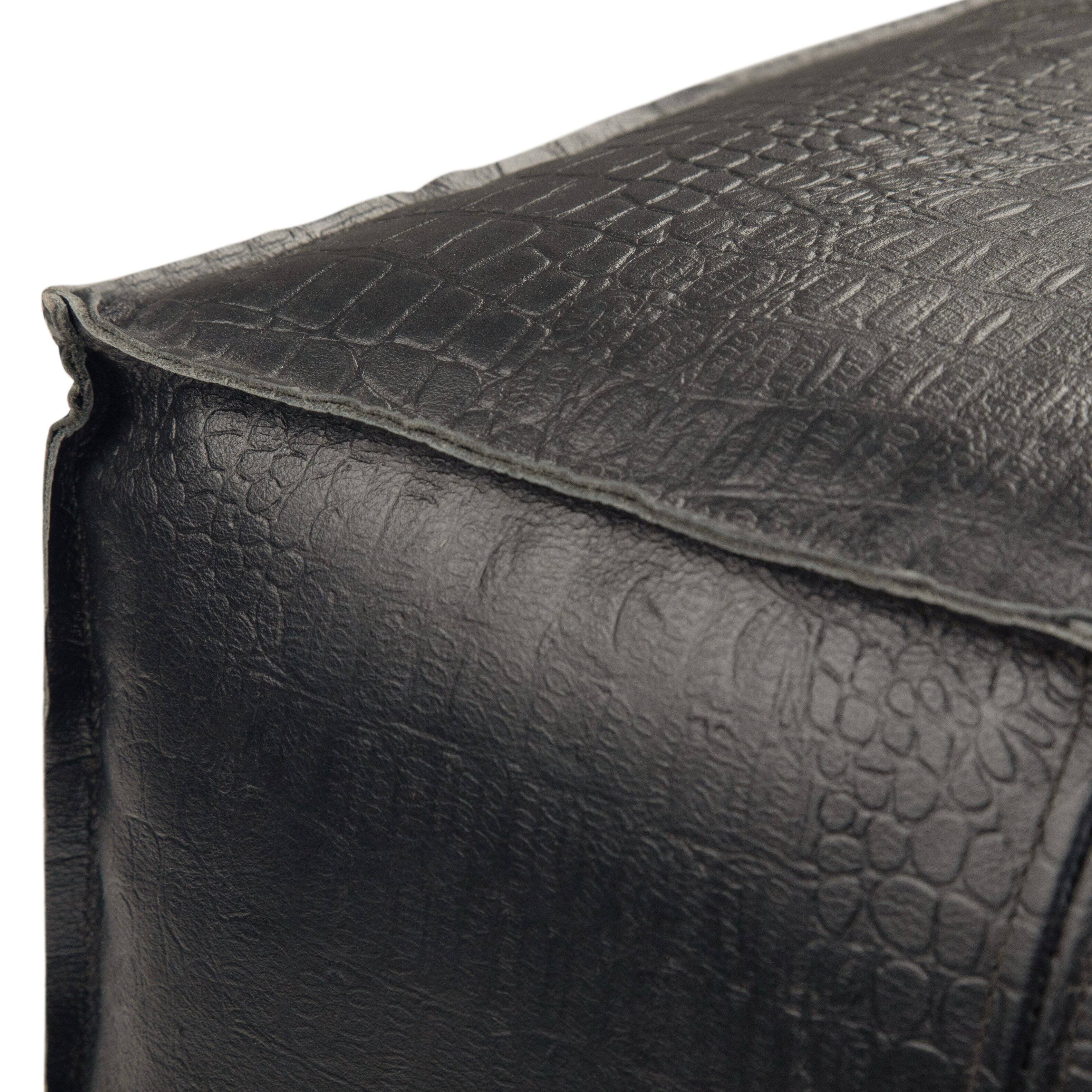 Alt View 12. Simpli Home - Bowen Square Pouf - Black.