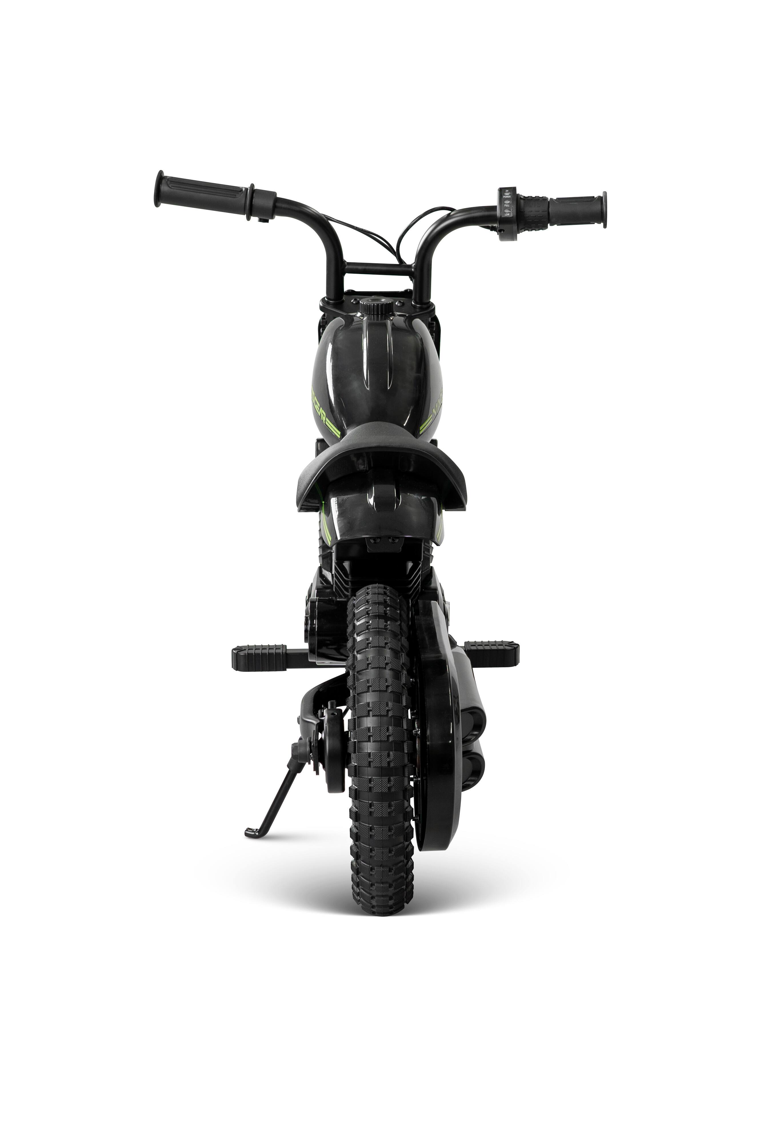 Back. Madd Gear - Electric Dirt Bike for Kids Ages 5-8 – 24V Dual Speed Up To 10 MPH, 12" Tires – Madd Gear My 1st Mini Electric Dirt Bike - Black.