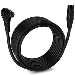 Lyxpro - 30 Ft Right Angle XLR Cable, Female to Male, 3 Pin Microphone Cable - Black