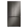 LG - 36-in Wide Counter-Depth MAX 26.5 Cu. Ft. French Door Smart Refrigerator with Internal Water Dispenser - Black Stainless Steel