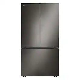LG - 36-in Wide Counter-Depth MAX 26.5 Cu. Ft. French Door Smart Refrigerator with Internal Water Dispenser - Black Stainless Steel