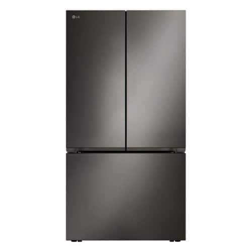 LG - 36-in Wide Counter-Depth MAX 26.5 Cu. Ft. French Door Smart Refrigerator with Internal Water Dispenser - Black Stainless Steel
