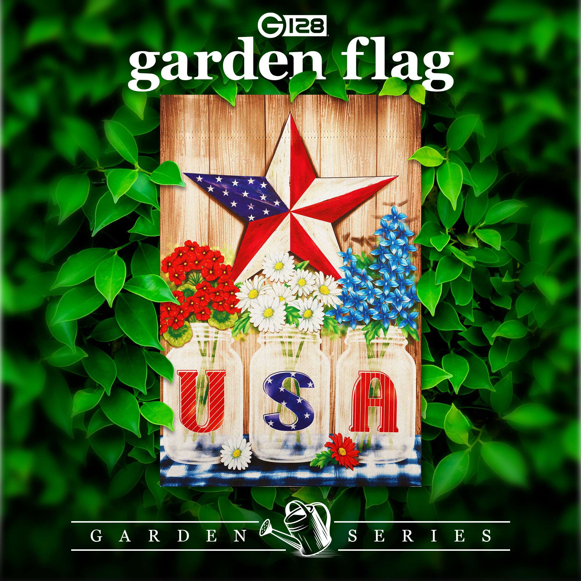 G 128 garden flag USA  
U S A GARDEN SERIES