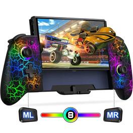 Kitcheniva - Wireless Handheld Controller Nintendo Switch/Switch OLED Hall Effect - Black