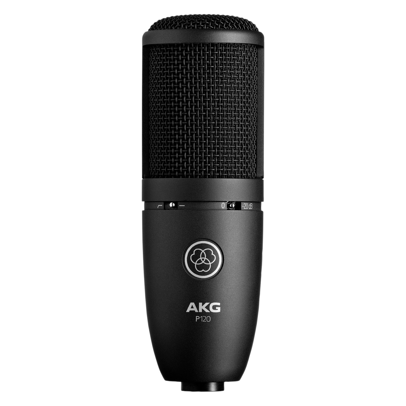AKG - Wired P120 Professional Studio Condenser Microphone - Black - Front_Zoom