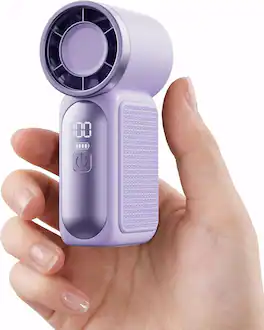 BEARSOLIM - 6 Speeds Portable Handheld Mini Fan, 16900 RPM High Velocity Personal Fan, USB Rechargeable for Women Girl Gift - purple