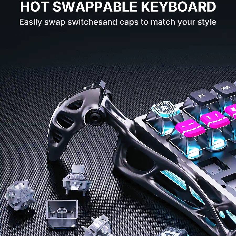 HOT SWAPPABLE KEYBOARD  
Easily swap switches and caps to match your style