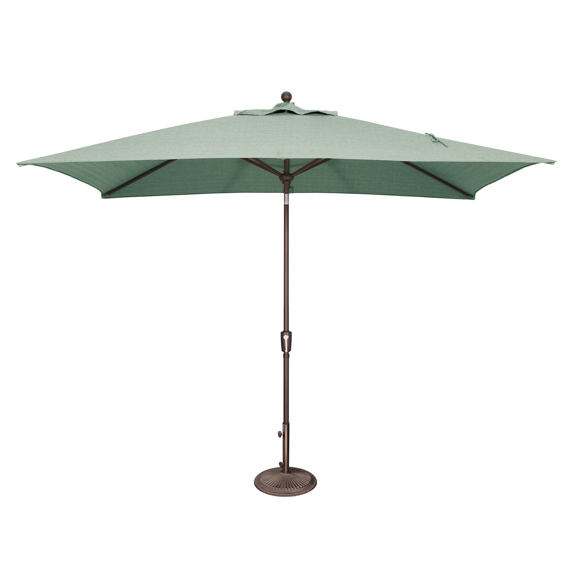 Mondawe - 6.6' x 10' Rectangle Patio Umbrella Push Button Tilt Bronze Frame - Spa