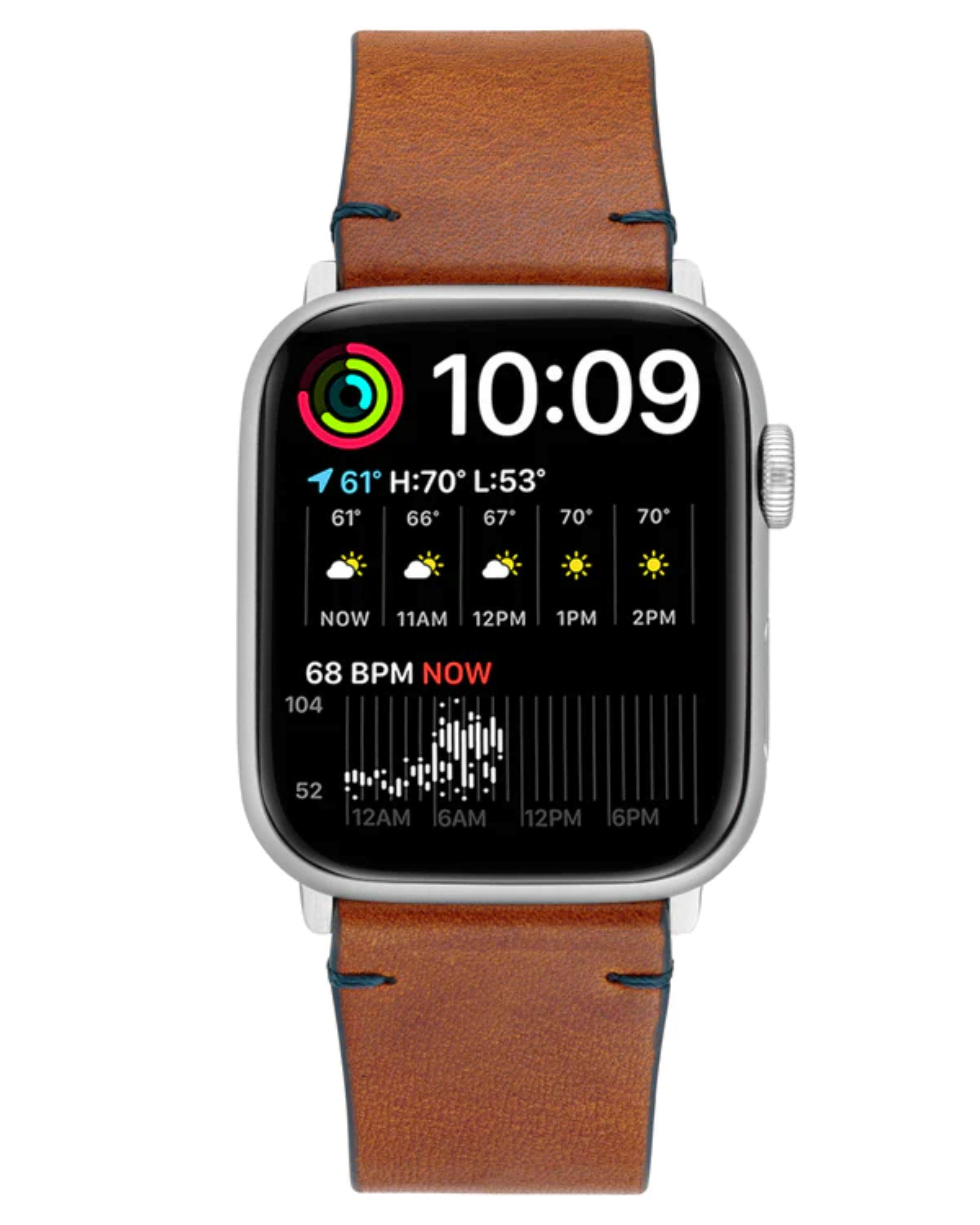 10:09  
61°F H:70° L:53°  
61 66 67 70 70  
NOW 11AM 12PM 1PM 2PM  
68 BPM NOW  
104 52  
12AM 6AM 12PM 6PM