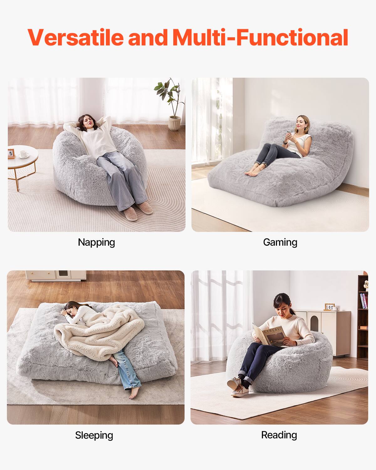 Versatile and Multi-Functional

Napping

Gaming

Sleeping

Reading