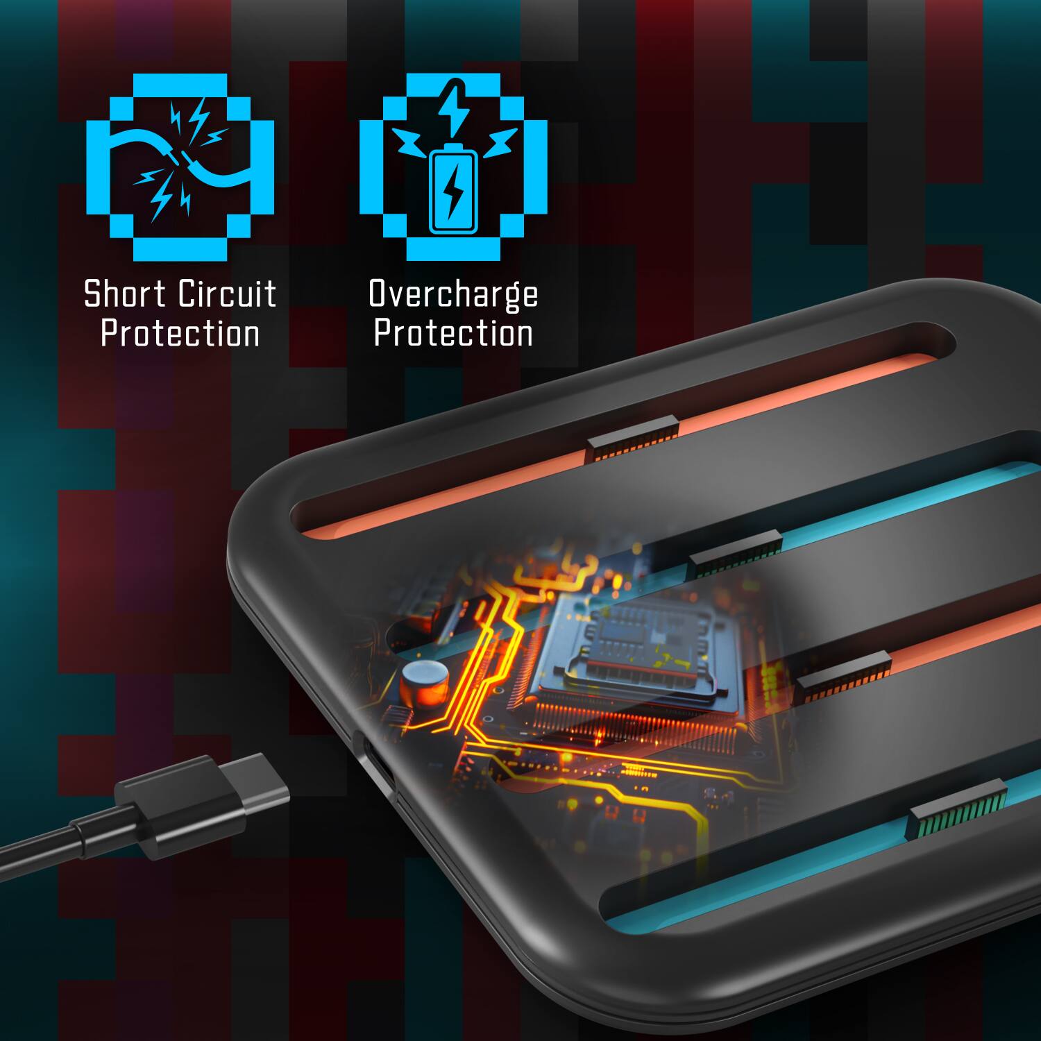 Short Circuit Protection, Overcharge Protection