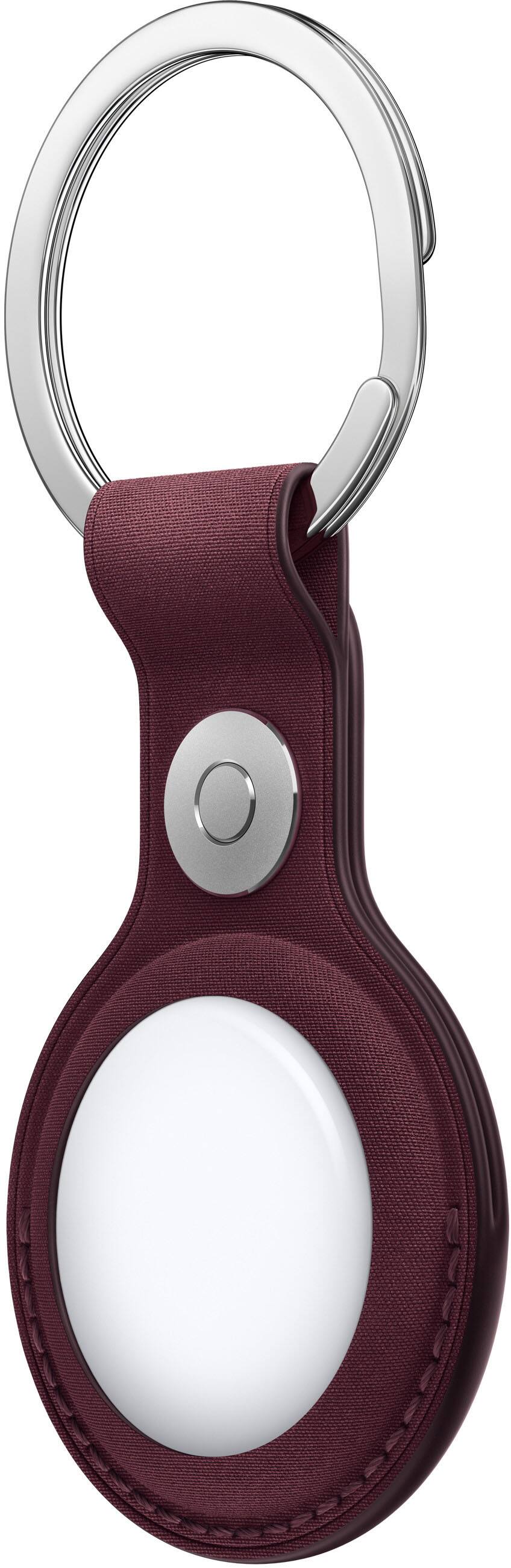 Alt View 1. Apple - AirTag FineWoven Key Ring (2026) - Burgundy.
