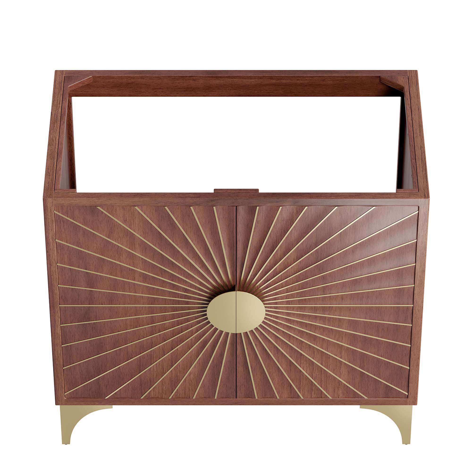Alt View 4. Modway - Daylight Bathroom Cabinet Basin Not Included by Modway - Walnut.