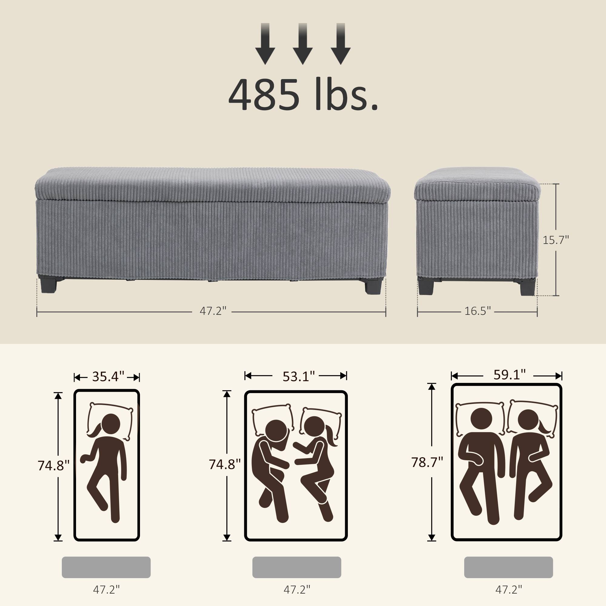 485 lbs. 15.7" 47.2" 16.5" 35.4"  53.1" 59.1" 74.8" 74.8" 78.7"  47.2" 47.2" 47.2"