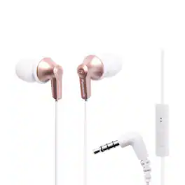 Panasonic - ErgoFit In-Ear Earbud Headphones with Microphone - Rose Gold