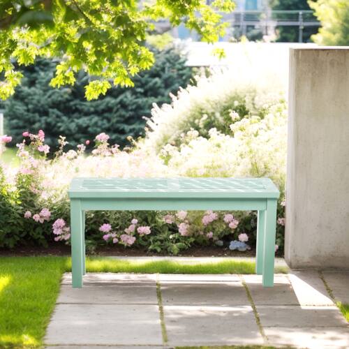 Alt View 4. Winado - 40in Wooden Bench Patio Chair Backless, Garden Furniture for Backyard Park Porch Deck Seat Indoor Outdoor Entryway - Mint Green.